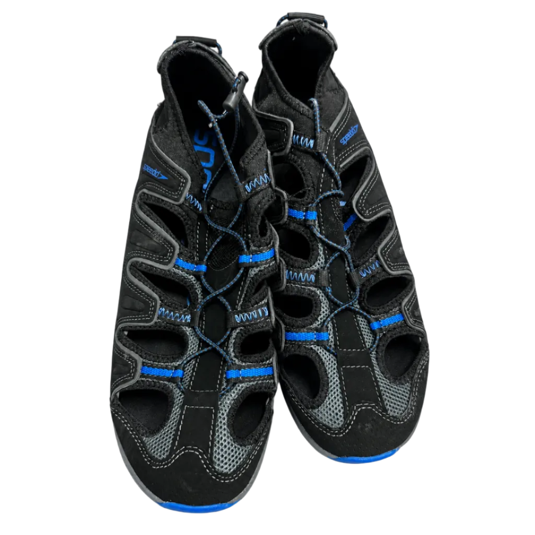 Mens Black & Blue Adjustable Water Shoes