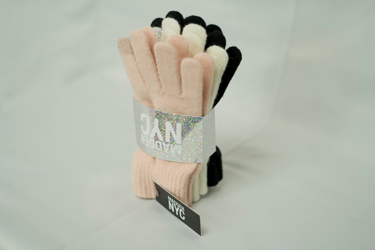 Women's Soft Knit Gloves Multi Color Package of 3 - New with Tags