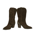 Women's Brown Suede Western Boots