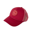 Pink Smiley Face Trucker Hat I Adjustable Mesh Snapback Cap