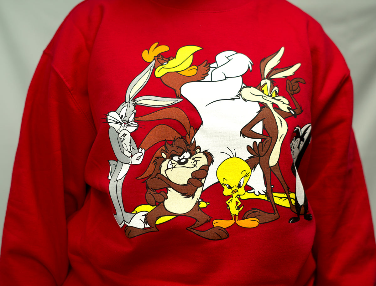Crewneck Sweatshirt- Character -Red
