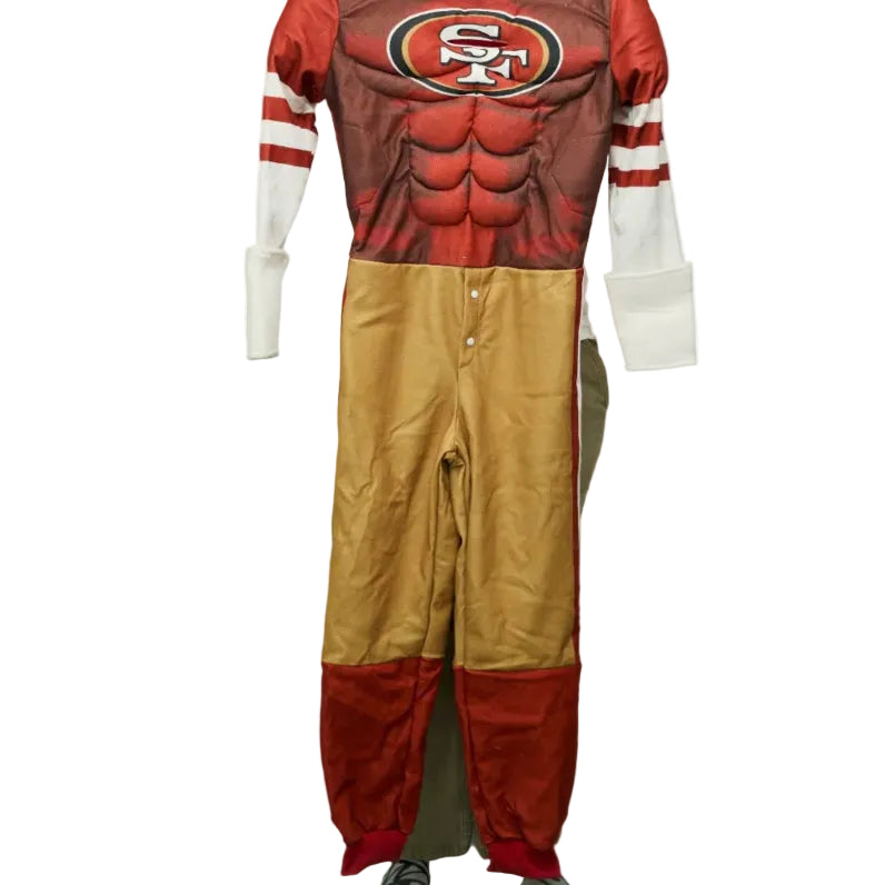 San Francisco 49ers Muscle Football One Piece Costume-Red/Gold