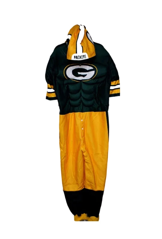 Green Bay Packers Football One-Piece Costume-Green/Gold