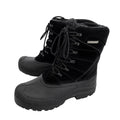 Mens Black Lace-Up Waterproof Winter Snow Boots