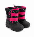 Toddler Girls Black & Pink Polka Dot Boots