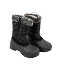 Women's Black Faux Fur-Side Zip