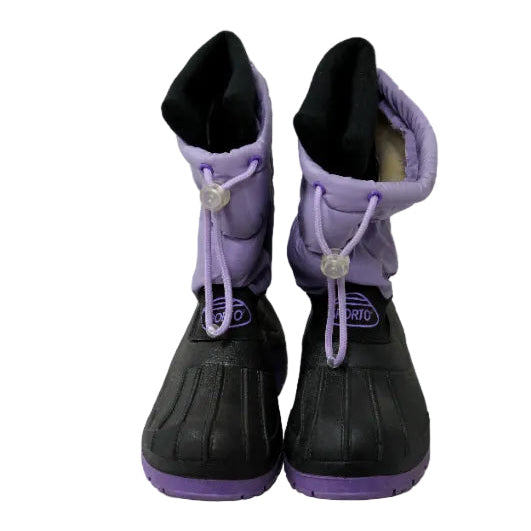 Purple & Black Insulated Winter Boots