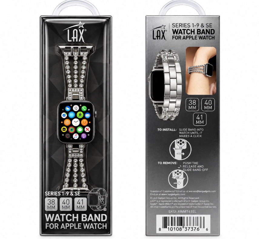 Silver Rhinestone Apple Watch Band – 38mm, 40mm & 41mm